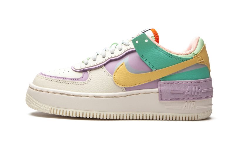 W AF1 Shadow "Pale Ivory / Pastel Multicolor"